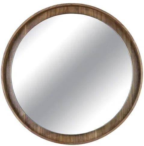 Espelho Martis Moldura Revestido em Lamina Nogueira 80 cm (LARG) - 43562 Sun House