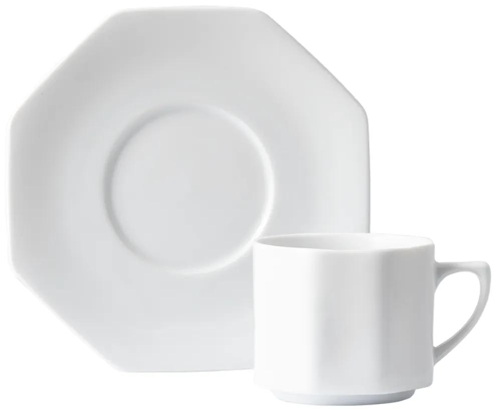Xicara Chá Com Pires 280Ml  Porcelana Schmidt - Mod. Orion 078