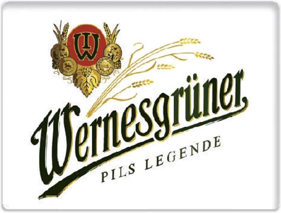 Placa Decorativa Cerveja Wenesgruner Média em Metal - 30x20 cm
