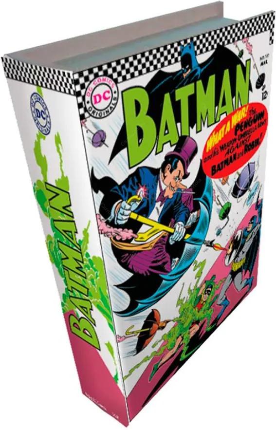 Book Box DC Comics Batman Colorido em Madeira - Urban - 25x17 cm