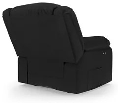 Poltrona do Papai Reclinável Pietra Power Touch Massagem FH9 PU Preto