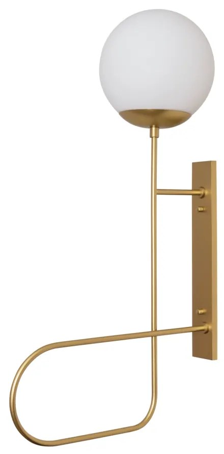 Arandela Trombone 20X40X72,2Cm 1Xe27 Alumínio E Globo Ø20Cm | Usina 25... (TT-M Titânio Metálico, FOSCO)