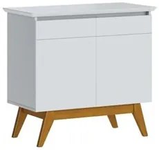 Balcão Buffet Aparador 2 Portas Classic I04 Branco Acetinado - Mpozena