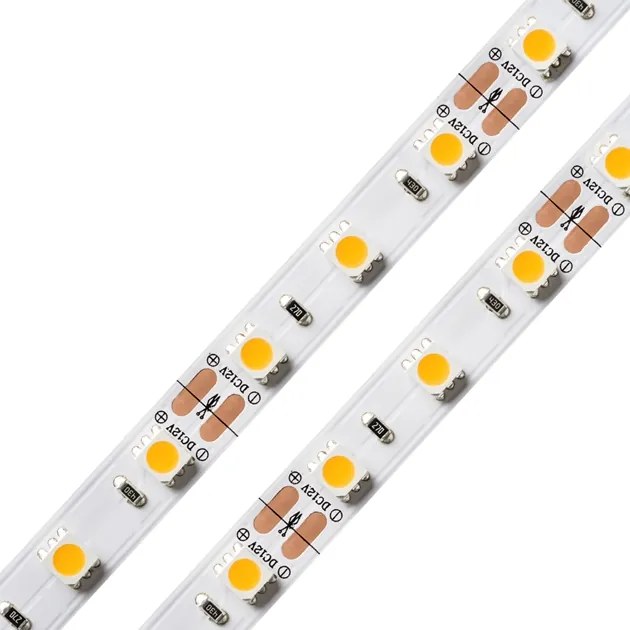 Fita De Led 10W Por Metro 12V 5M Eco - LED BRANCO QUENTE (3000K)