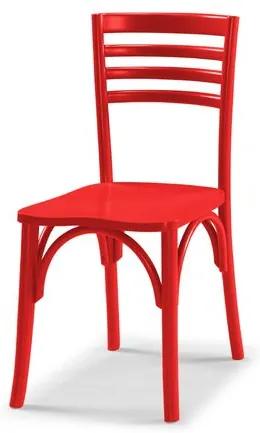 Cadeira Samara em Madeira Maciça - Laca Vermelho