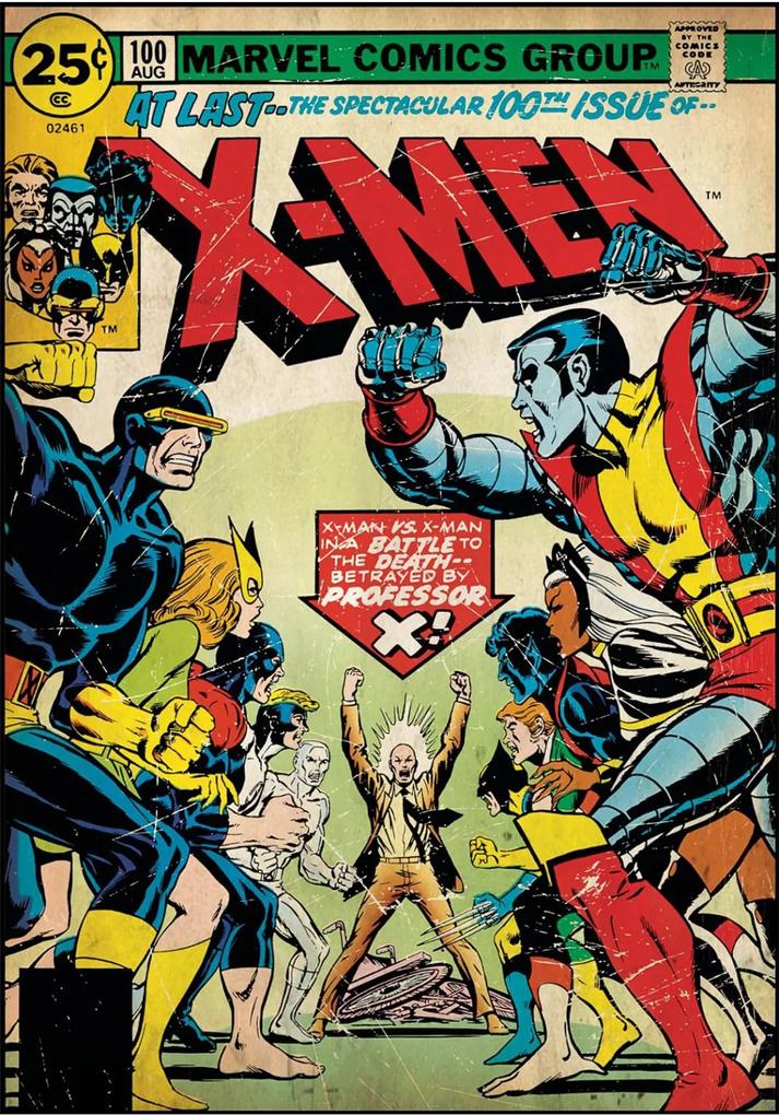 Adesivos de Parade RoomMates Colorido X-Men Issue #100 Comic Cover Giant Wall Decal