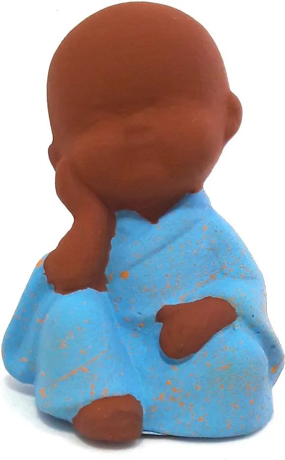 Mini Monge da Sabedoria (5cm) - Azul Celeste