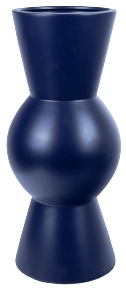 Vaso de Cerâmica Indah - Azul Escuro Fosco  Azul Escuro Fosco