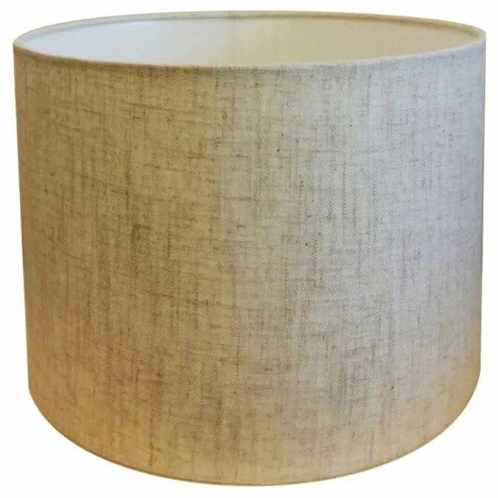 Cúpula abajur e luminária cilíndrica vivare cp-7022 Ø45x30cm - bocal nacional - Rustico-Bege