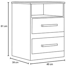 Mesa de Cabeceira Ares Flex M07 Castanho/Avelã/Baunilha - Mpozenato