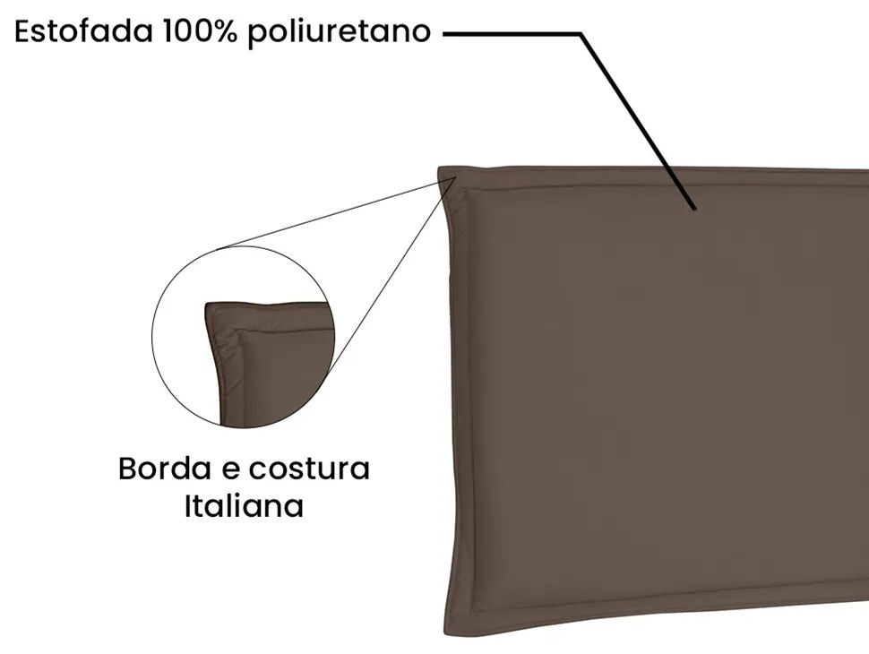 Cabeceira Painel Garden Para Cama Box Solteiro 90 cm Suede - D'Rossi - Caramelo