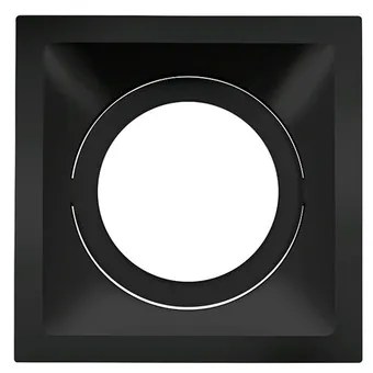 Plafon Embutir Aluminio Square 14Cm Par30 30W - PRETO