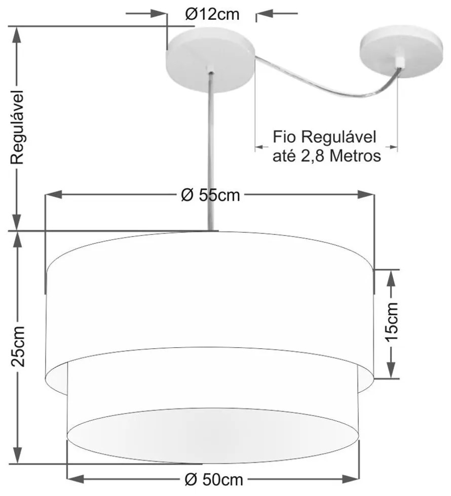 Lustre Pendente Cilíndrico Com Desvio Palha MJ-4367 Para Mesa de Jantar e Estar