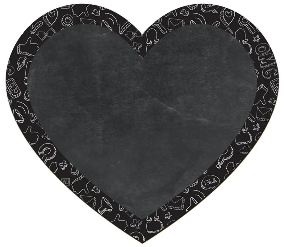 Quadro Lousa Decorativo "Coração"23,5x 26,6 cm - D'Rossi