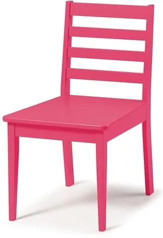 Cadeira Helena em Madeira Maciça  - Rosa Magenta