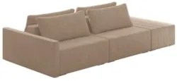 Sofá Ilha Modular com Puff para Sala Living 232cm Georgia Z08 Veludo B