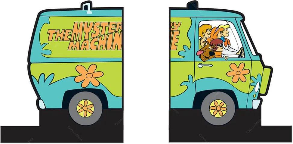 Aparador de Livros Hanna Barbera Scooby Machine Mistery em Madeira