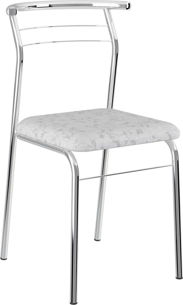 Kit 2 Cadeiras 1708 Tecil Fantasia Branco Carraro Móveis