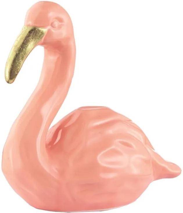 Flamingo em Cerâmica Rosa Mart