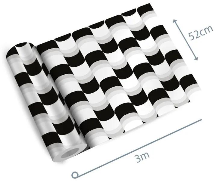 Papel de Parede geométrico zig marrom branco e preto