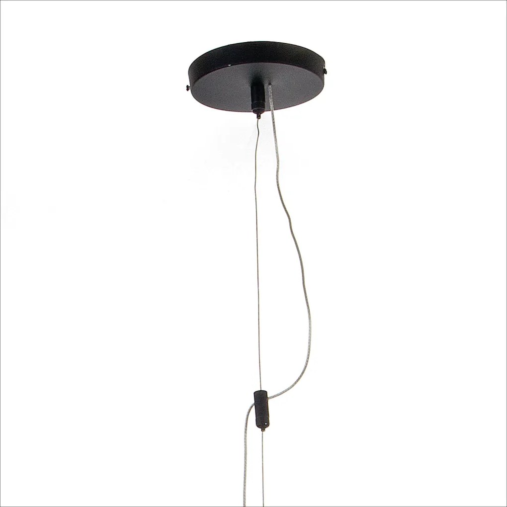 Pendente Cerchio Ø19,5X9,5Cm Disco De Vidro E Metal Alumínio 01Xled 5,... (CAFÉ)