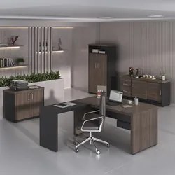 Conjunto Escritório Home Office 6 Peças Corp A06 Charuto/Preto - Mpoze