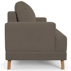 Sofá 3 Lugares 180cm Living Pés Curvos Santi D05 Bouclé Capuccino - Mp