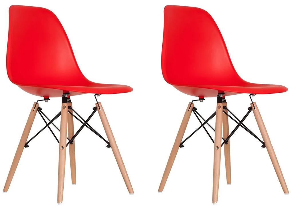Conjunto 2 Cadeiras Eames Vermelha Dsw - Empório Tiffany