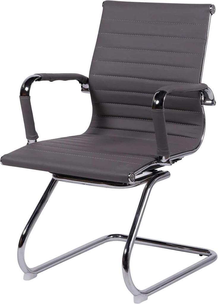 Cadeira Office Eames Esteirinha Fixa Cinza OR Design
