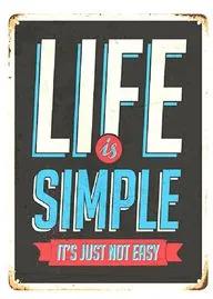 Placa Decorativa em MDF Life is Simple Vida Simples