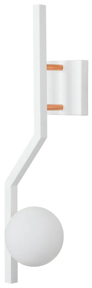 Arandela Zig 56X15X15Cm 1Xg9 / Globo Ø12Cm | Usina 16833/1 (BZ-M - Bronze Metálico, AMBAR)