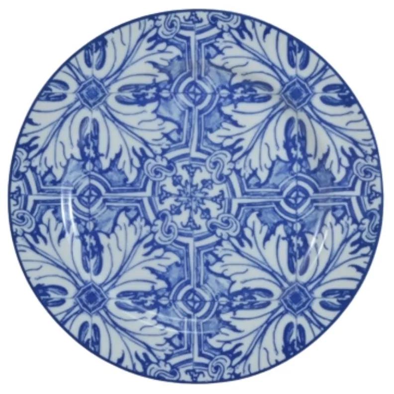 Prato De Sobremesa 19Cm Porcelana Schmidt - Dec. Azulejos 2257