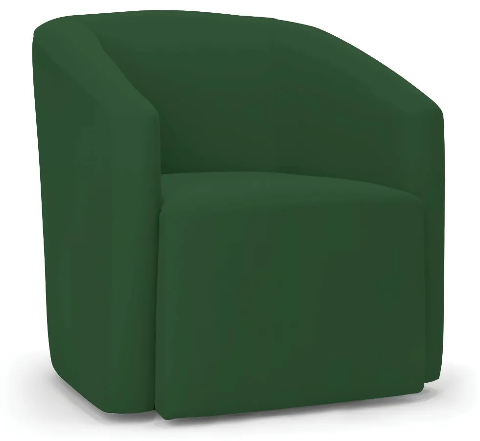 Poltrona Decorativa Orgânica Stella Max Veludo Verde D03 - D'Rossi