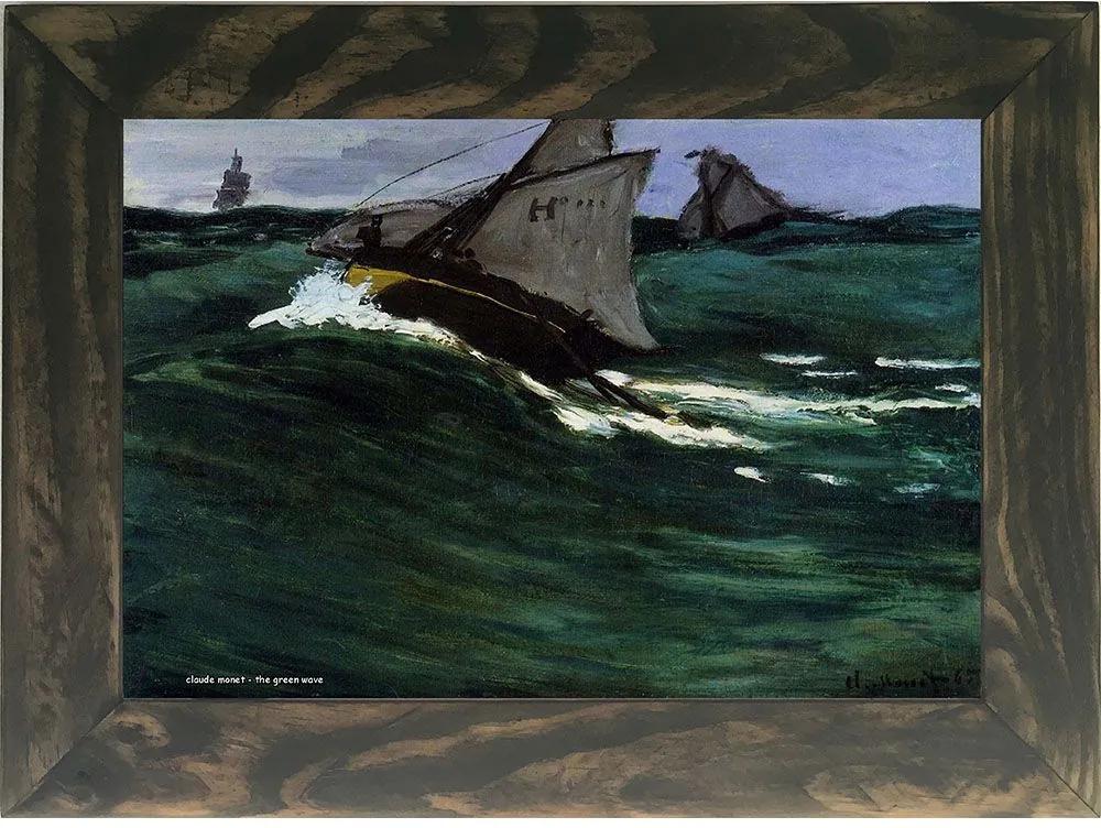 Quadro Decorativo A4 The Green Wave - Claude Monet Cosi Dimora