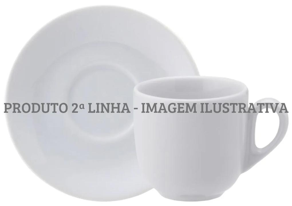 Xícara Chá Com Pires 250Ml Porcelana Schmidt - Mod. Pampa 2ª Linha