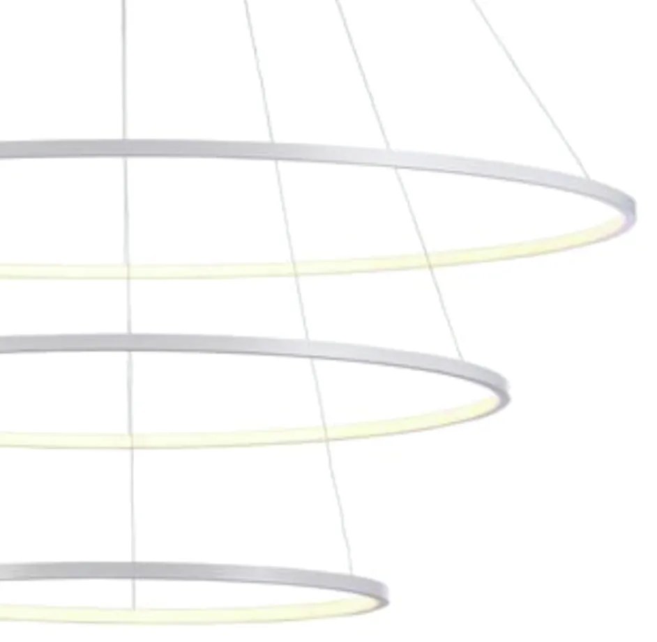 Pendente Birdie Aros Ø80X2Cm / Ø60X2Cm / Ø40X2Cm Led 39W 3000K Bivolt... (Branco)