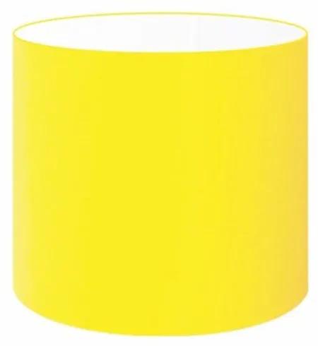 Cúpula abajur e luminária cilíndrica vivare cp-8005 Ø18x18cm - bocal europeu - Amarelo