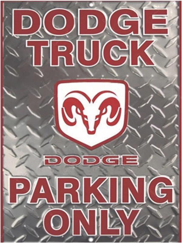 Placa Decorativa Dodge Truck Média em Metal - 30x20cm