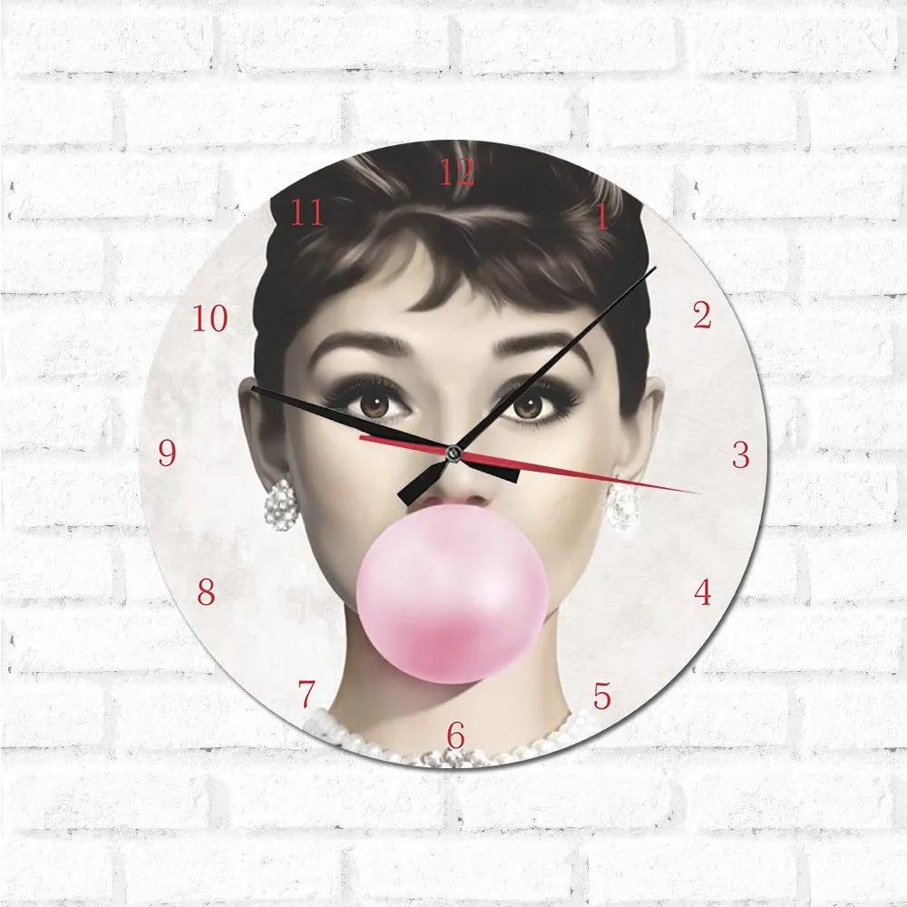 Relógio Decorativo Audrey Hepburn