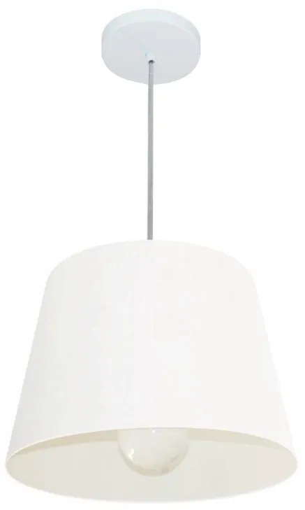 Lustre Pendente Cone Vivare Md-4240 Cúpula em Tecido 30/40x30cm - Bivolt