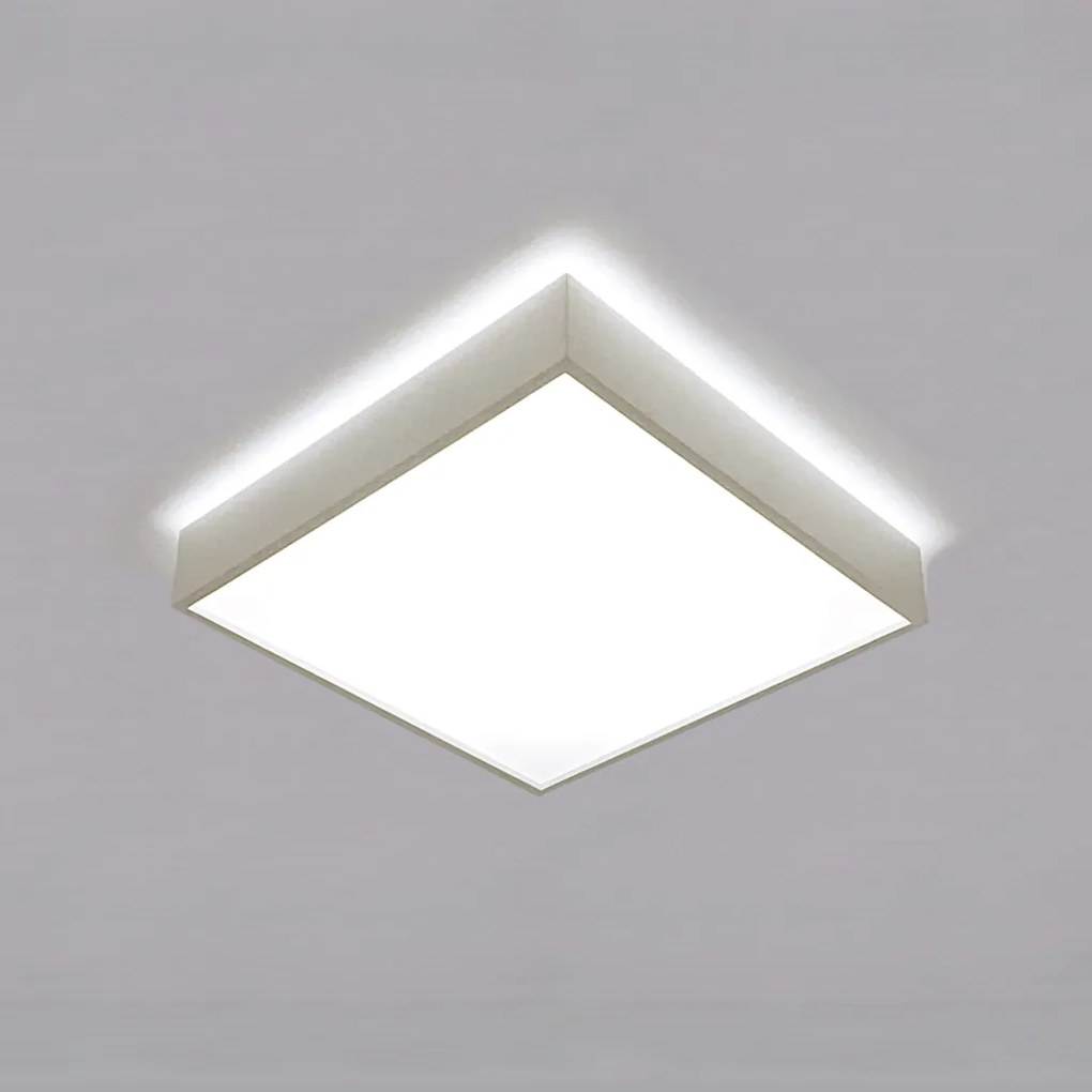 Plafon Mold Quadrado 34,5X34,5X9,2Cm Led 32W Bivolt - Usina 19710/36 (ND-B - Nude Brilho, 4000k)