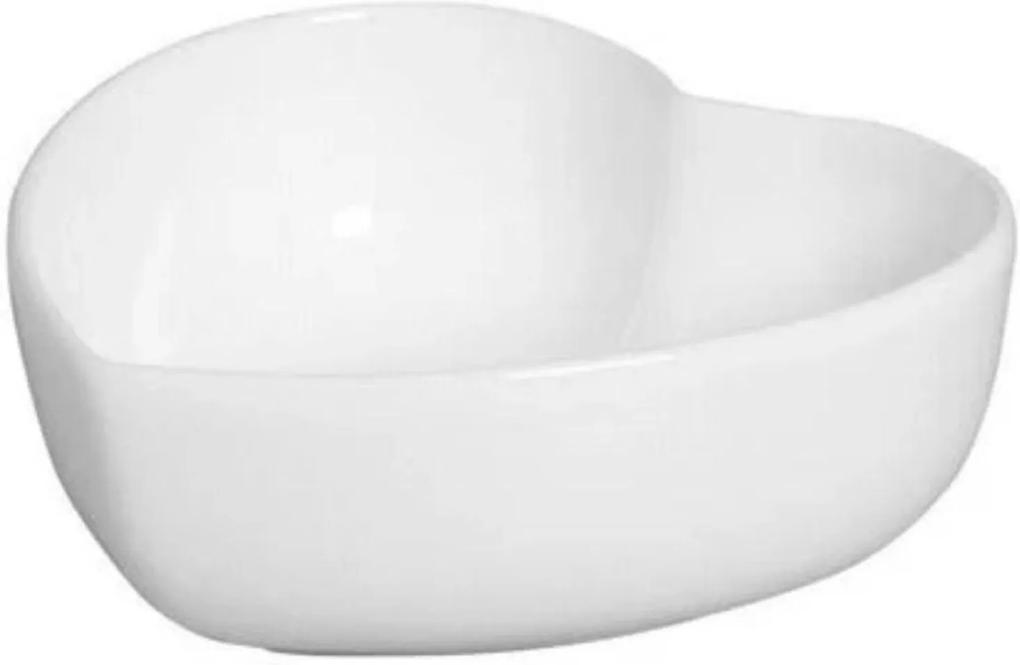 Bowl Coração em Cerâmica 13x12cm Branco – Silveira