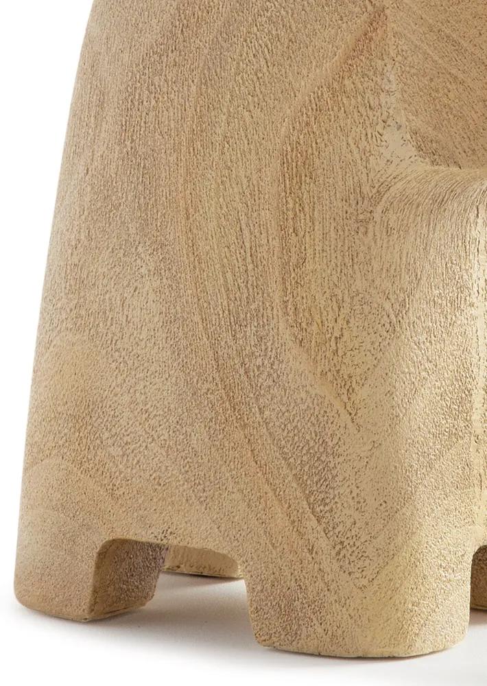 Escultura Decorativa "Elefante" em Poliresina Madeira 12x6 cm - D'Rossi