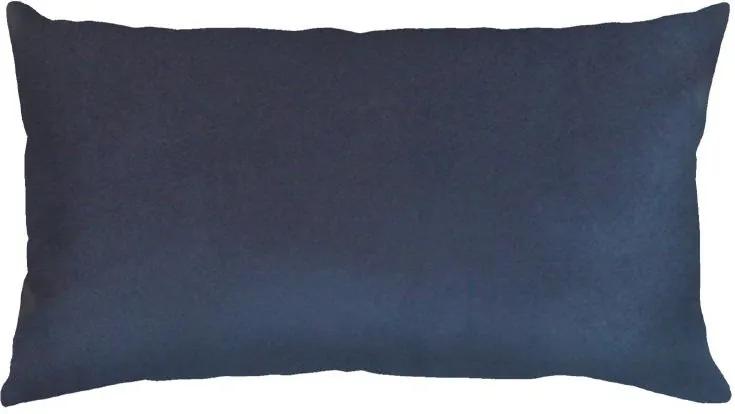 Capa de Almofada Retangular Lisa Azul 60x30cm