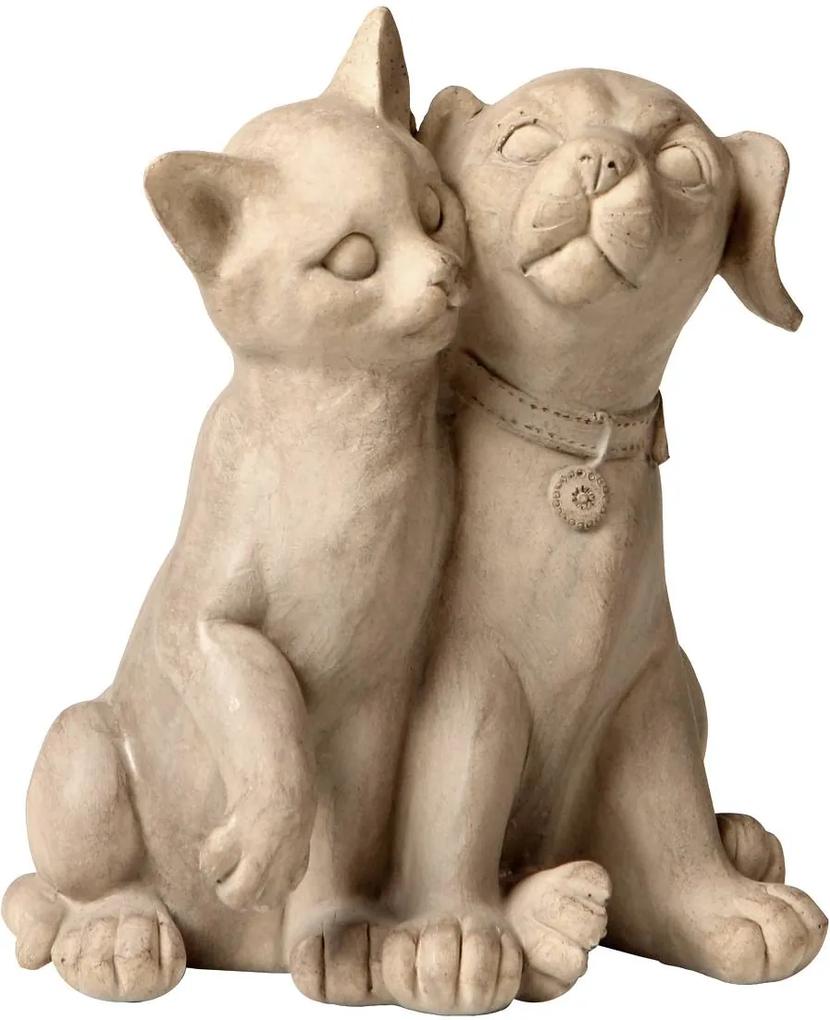 Estatueta Gato e Cachorro