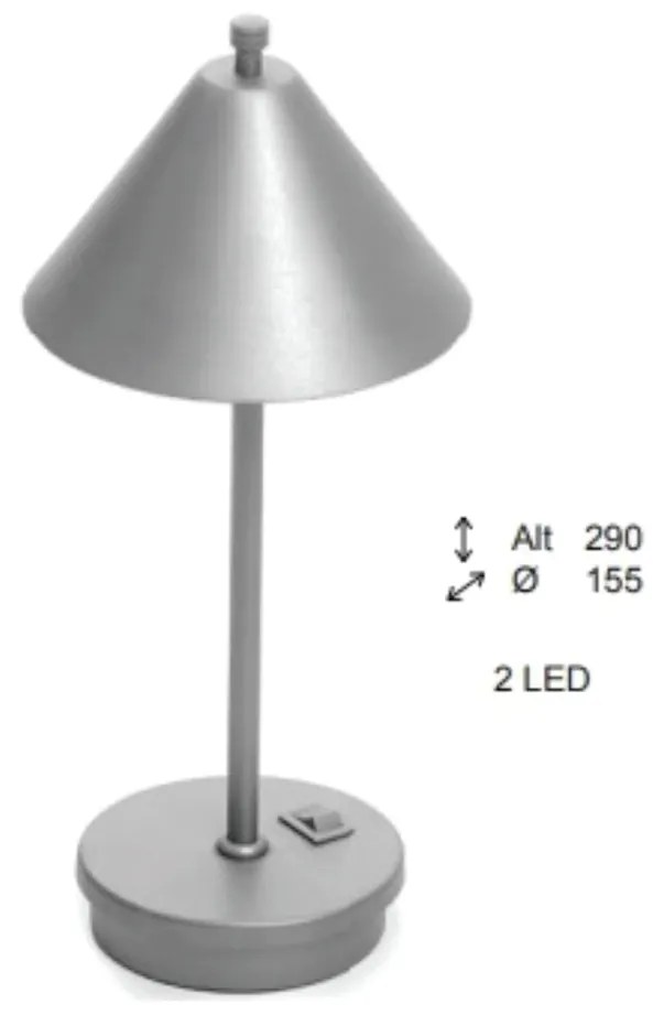 Abajur Freedon Cúpula Conica Indireta Ø15,5X29Cm 1Xled 0,5W 3000K - Ol... (ROSE FOSCO, 110V)
