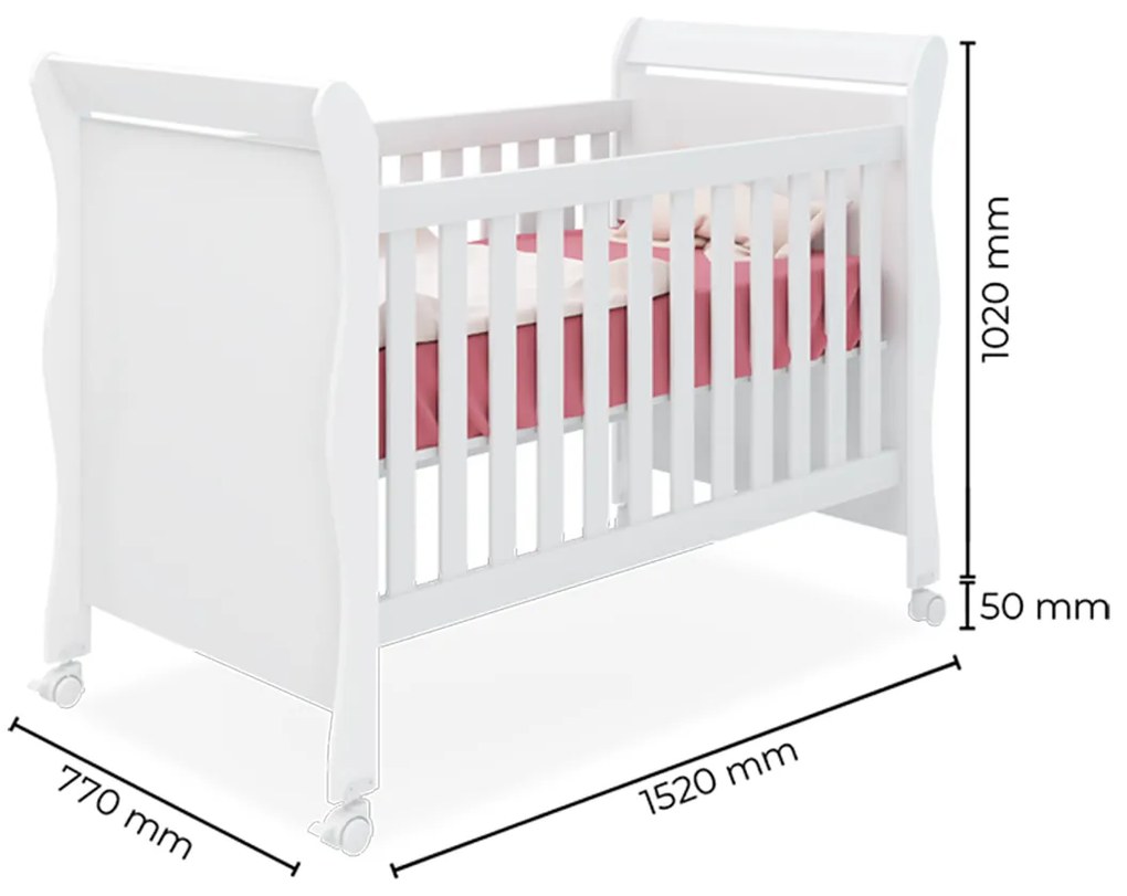 Berço Mini Cama Baby Sonhar Q01 - ADJ Decor