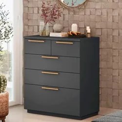 Cômoda para Quarto 5 Gavetas 90cm Dubai Fendi - VLR MÓVEIS