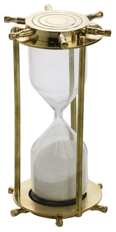 Ampulheta Decorativa De Metal Dourada 8,5cm X 14,5cm 60631 Wolff