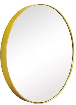 Espelho Moderno Dourado Redondo em Vidro 41x41cm